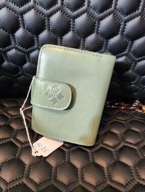 Patricia Nash Mint Green Leather Snap Wallet